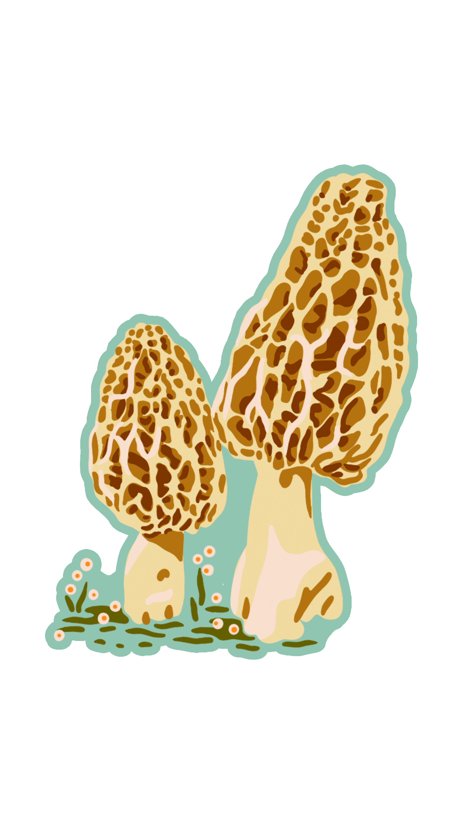 Morel Mushroom Wooden Ornament