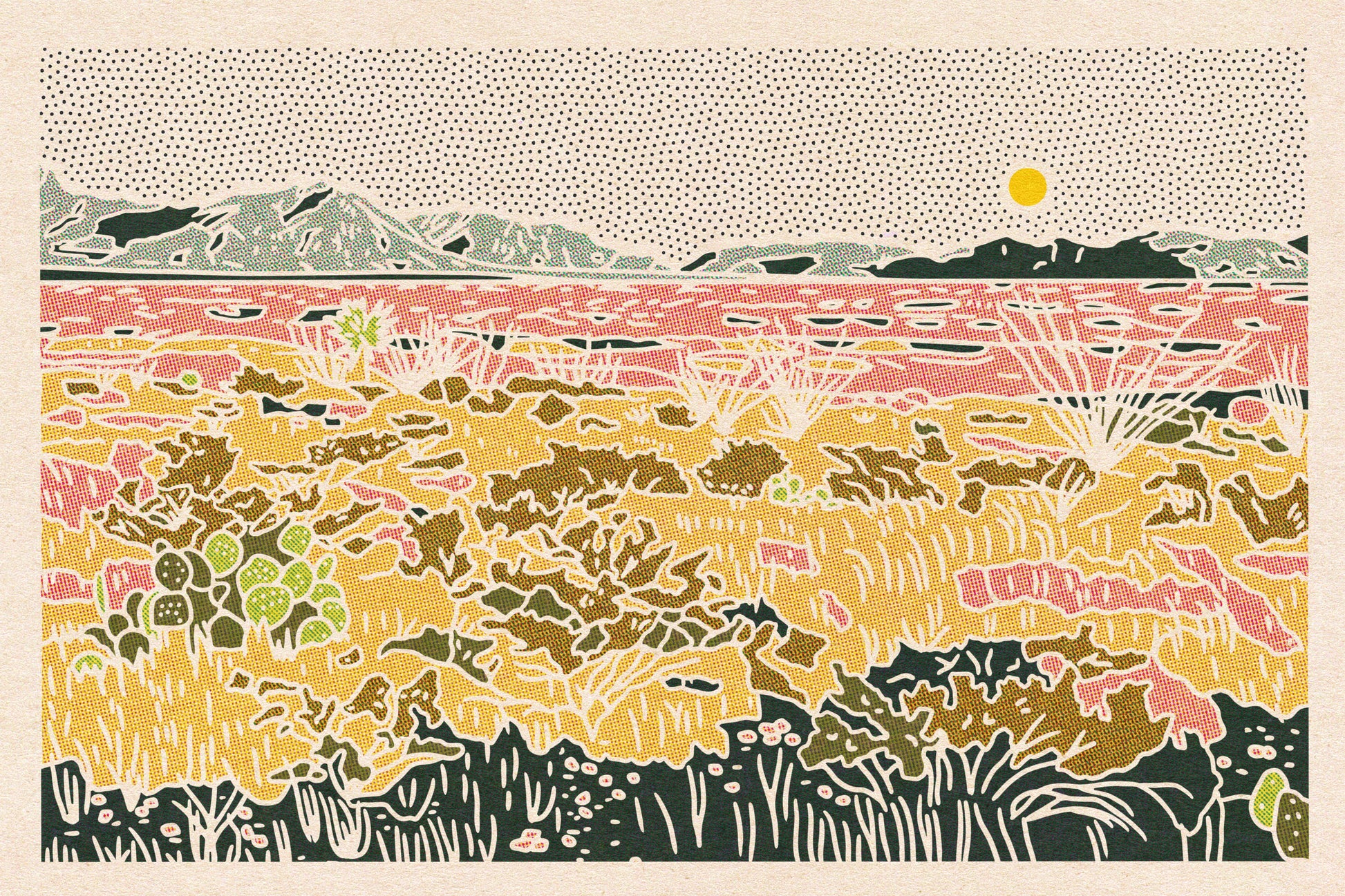 New Mexico Desert Landscape Art Print