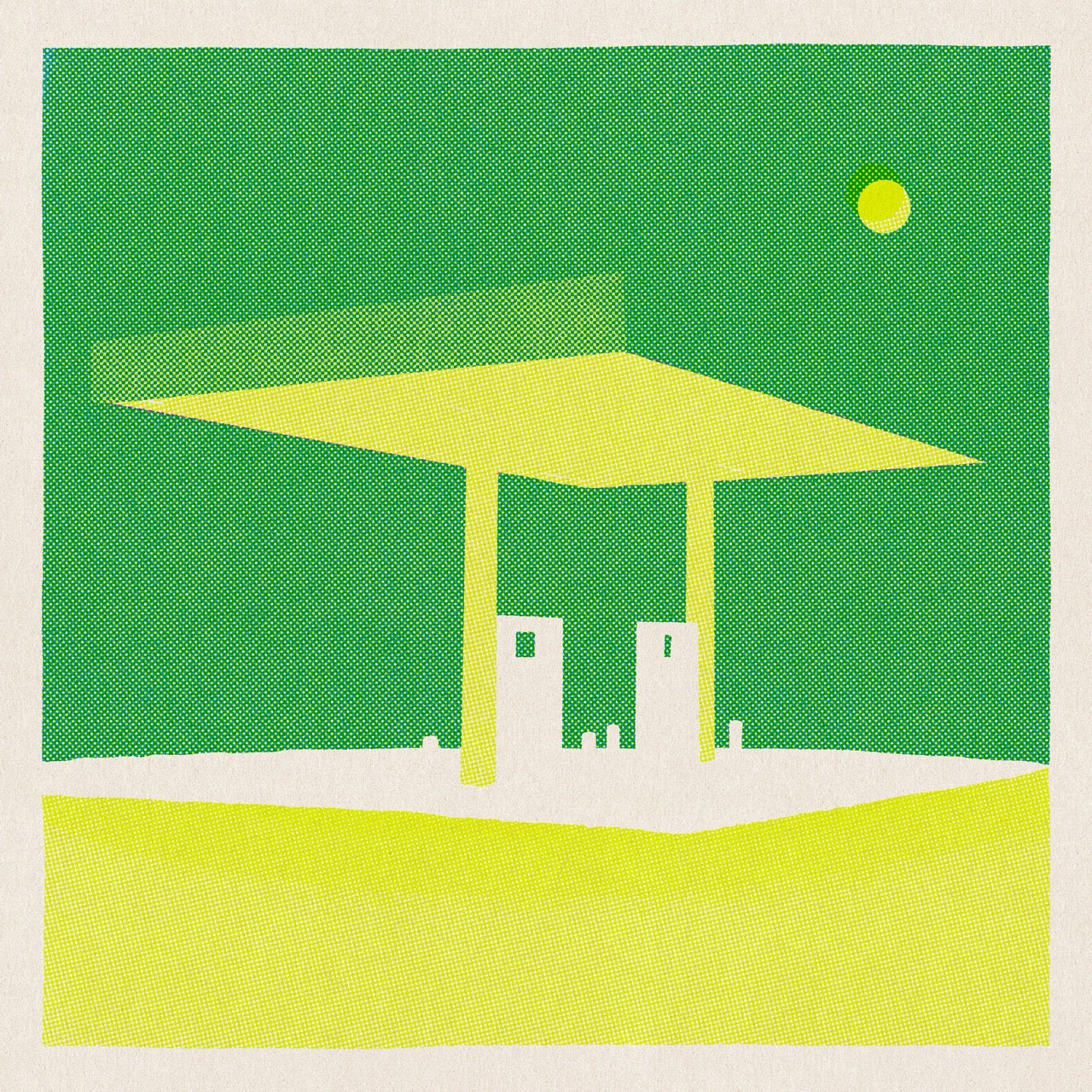 Night Gas Station Print