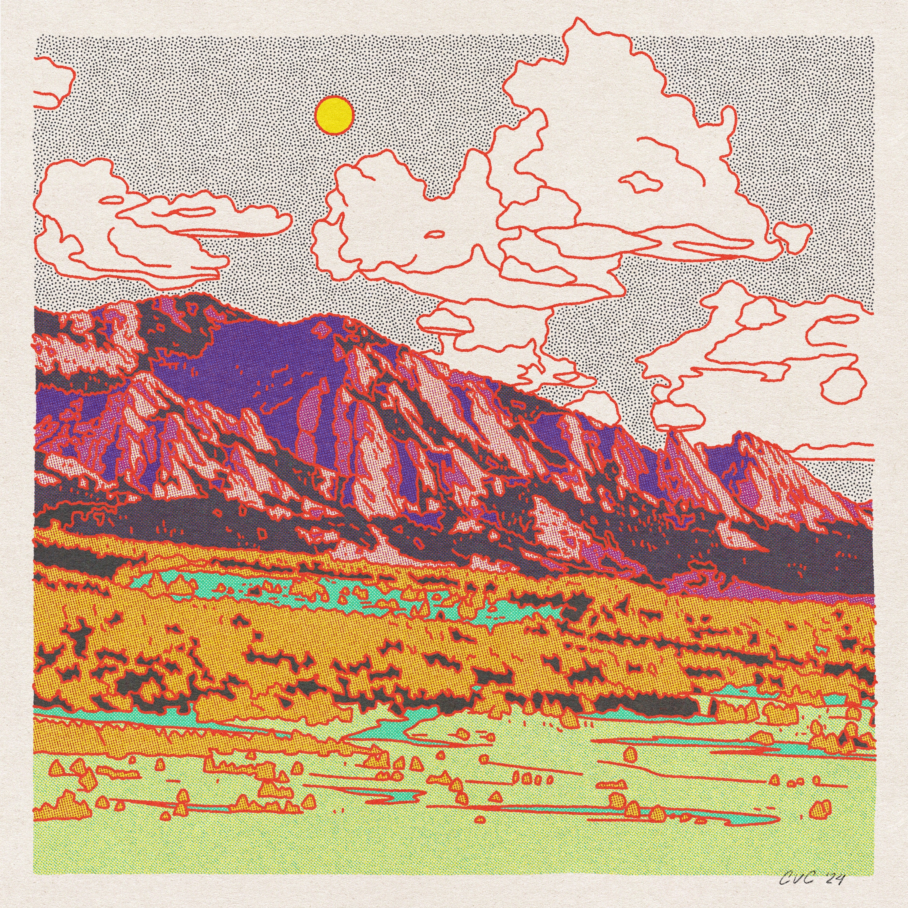 The Flatirons, Colorado Art Print