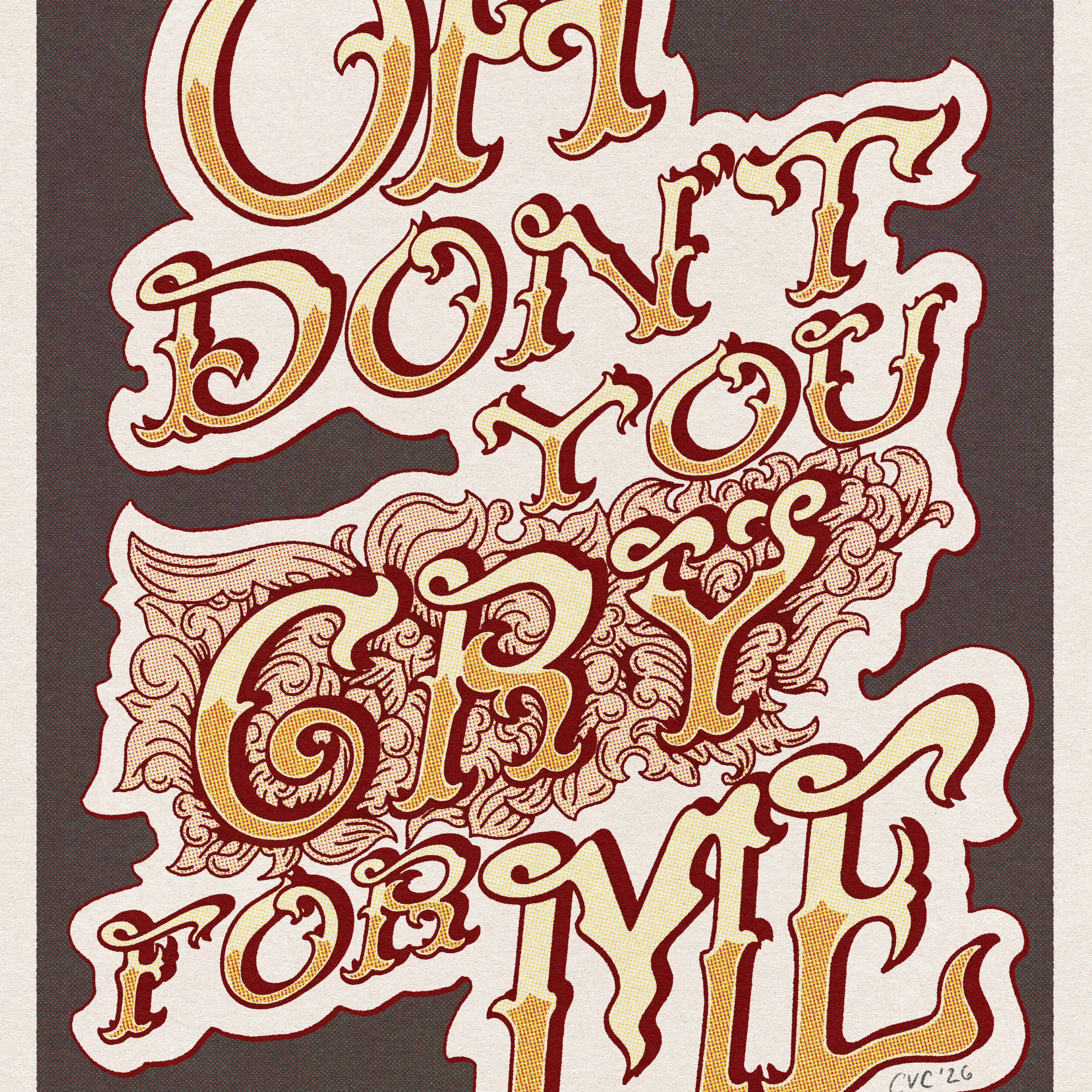 Oh Don't You Cry For Me Print