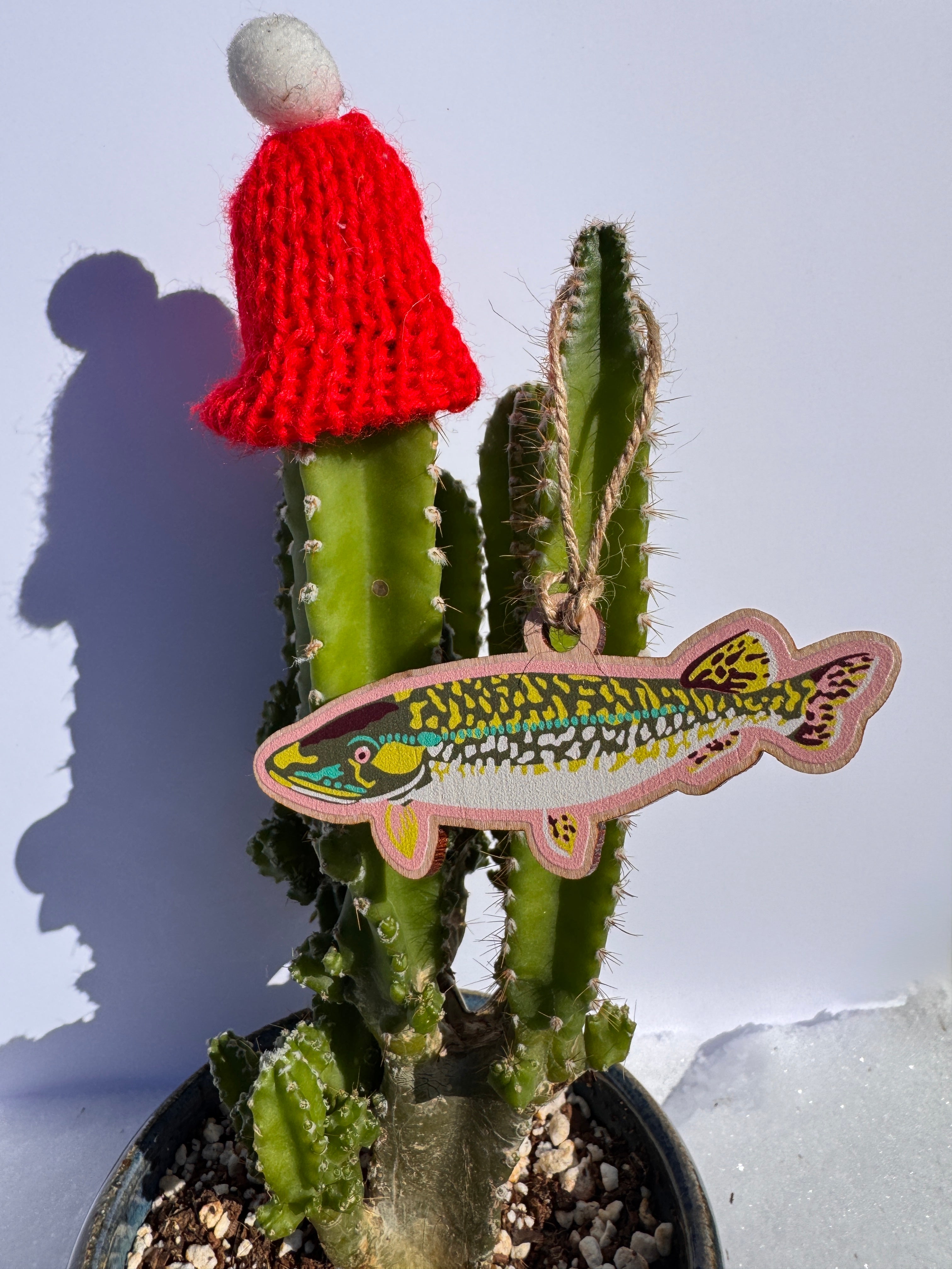 Northern Pike Wooden Ornament