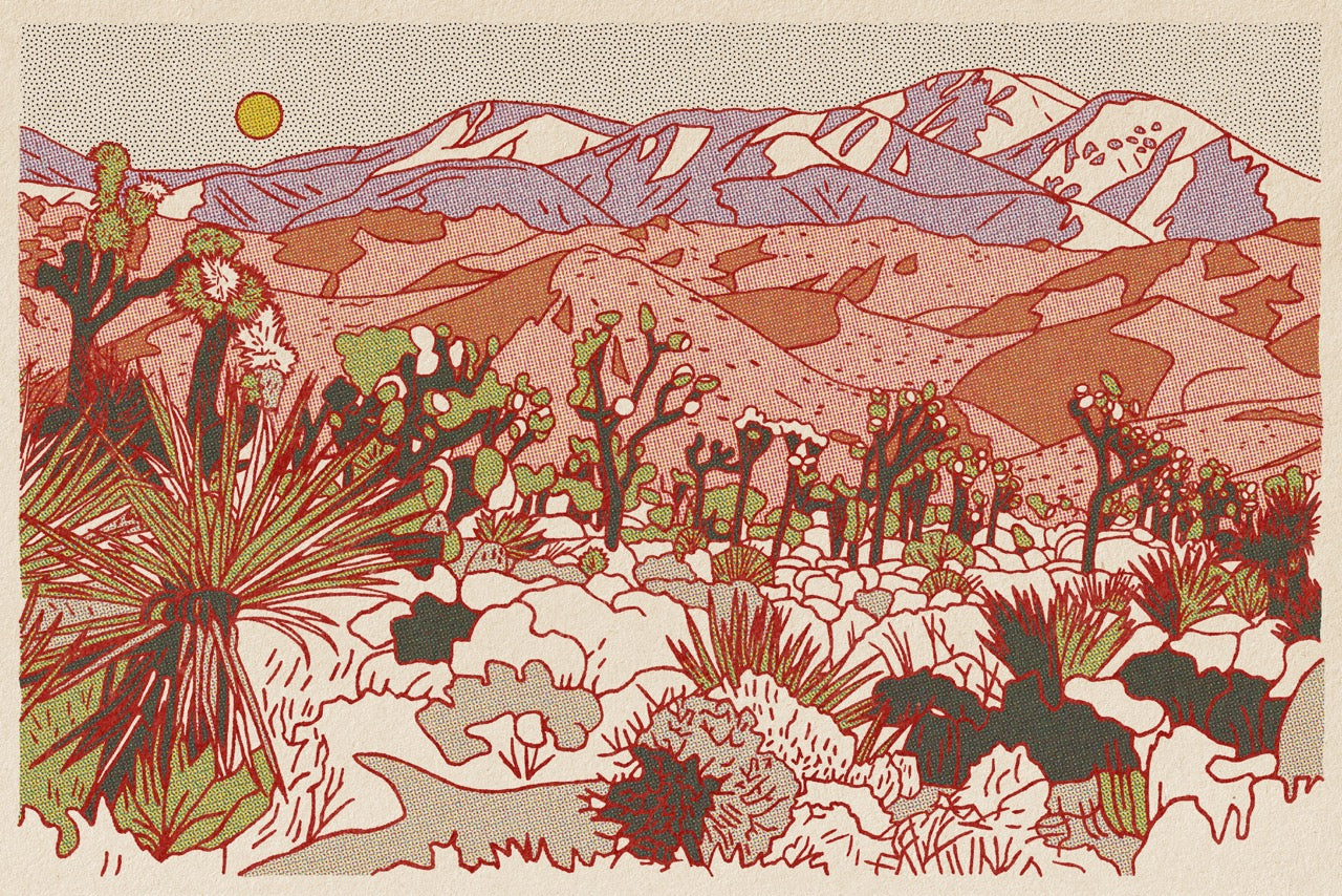 Purple Mountain Landscape Art Print