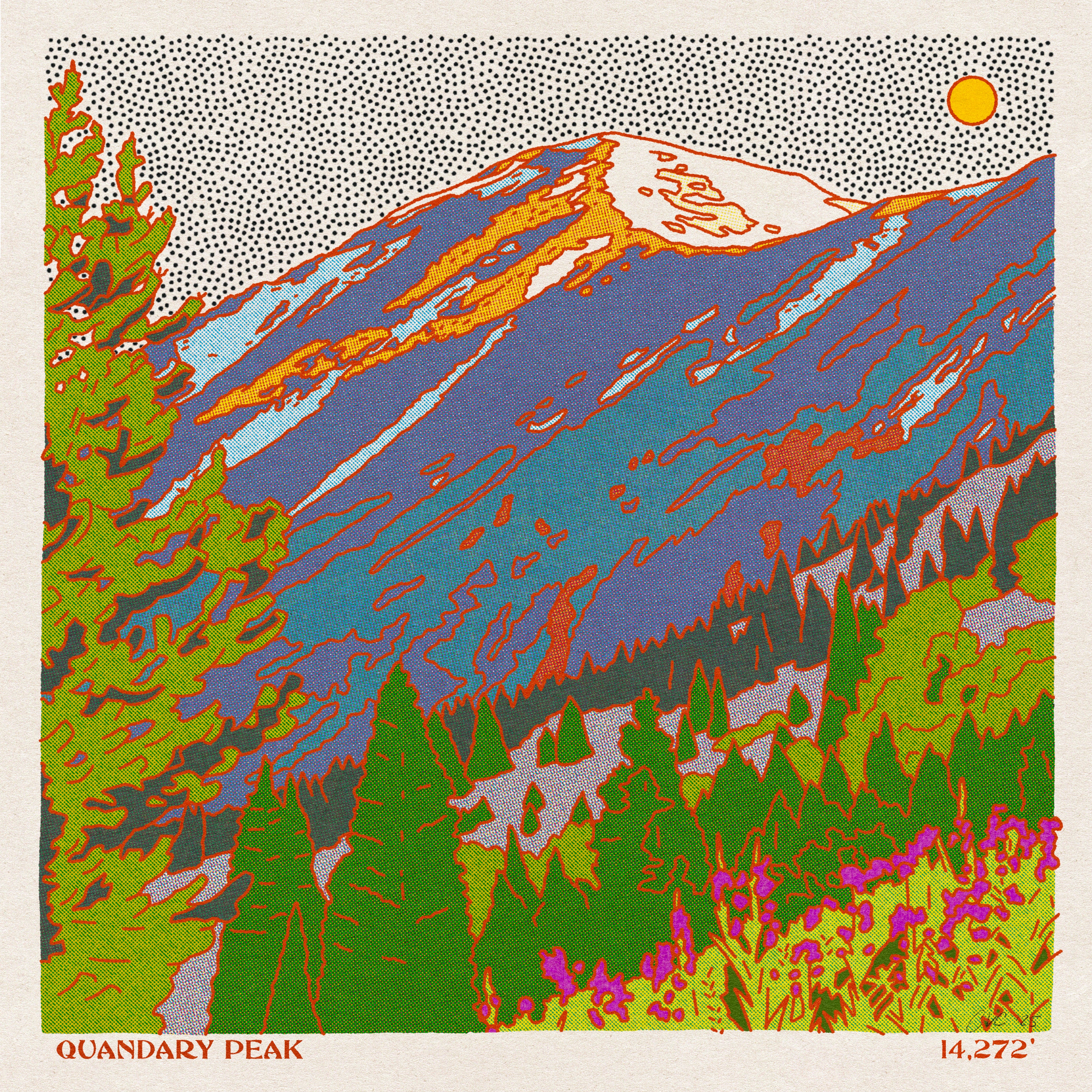 Quandary Peak Art Print
