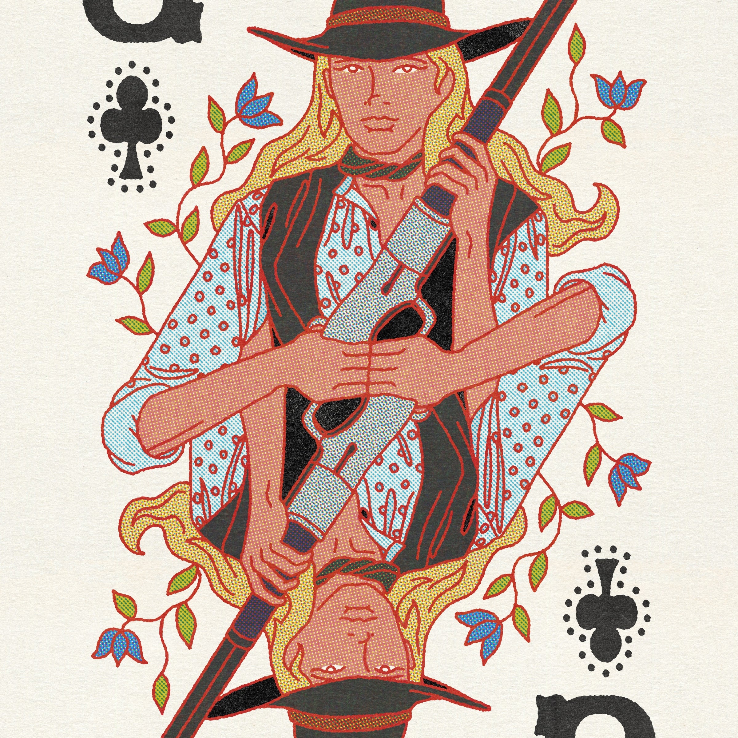Queen of Clubs Print
