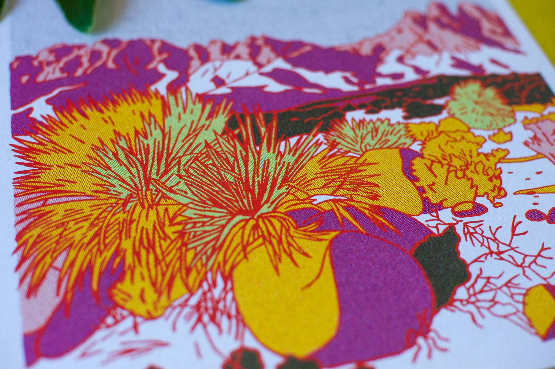 Close up of physical print.