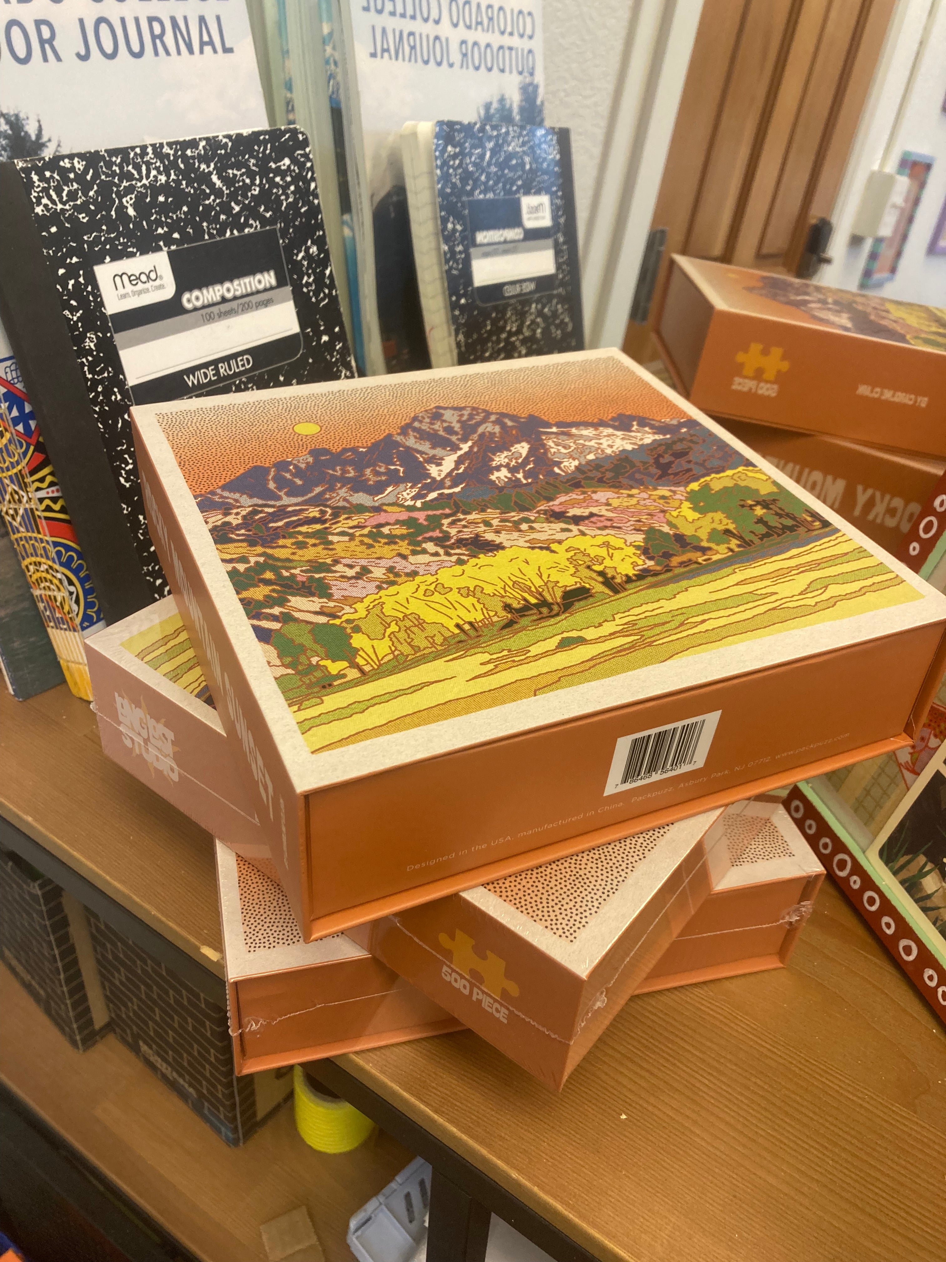 Rocky Mountain Sunset Puzzle – Long Lost Studio by Caroline Clark