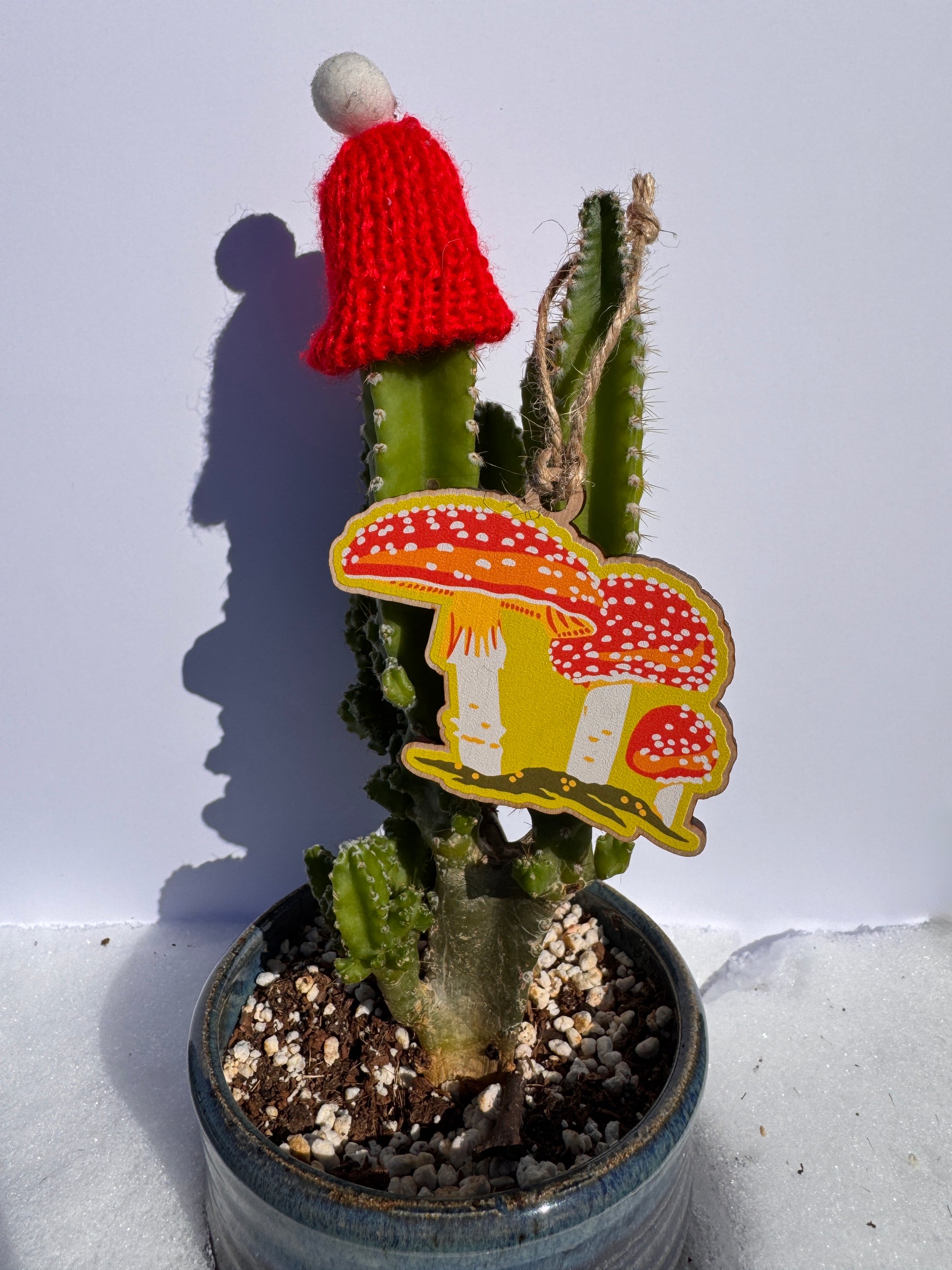 Toadstool Mushroom Wooden Ornament