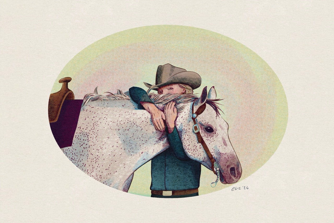 Vintage Cowgirl Print