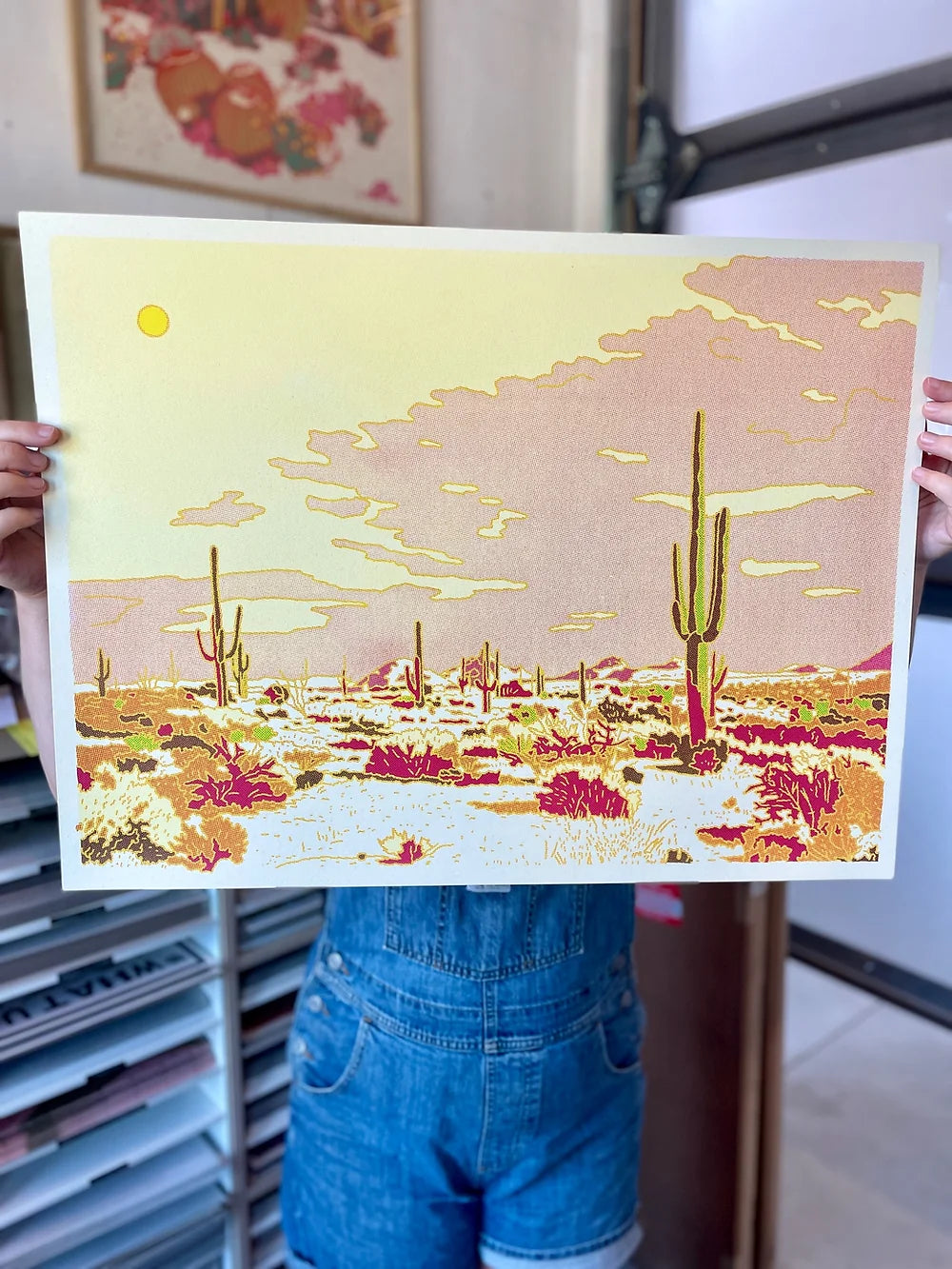 Saguaro Desert Art Print (24" x 18")