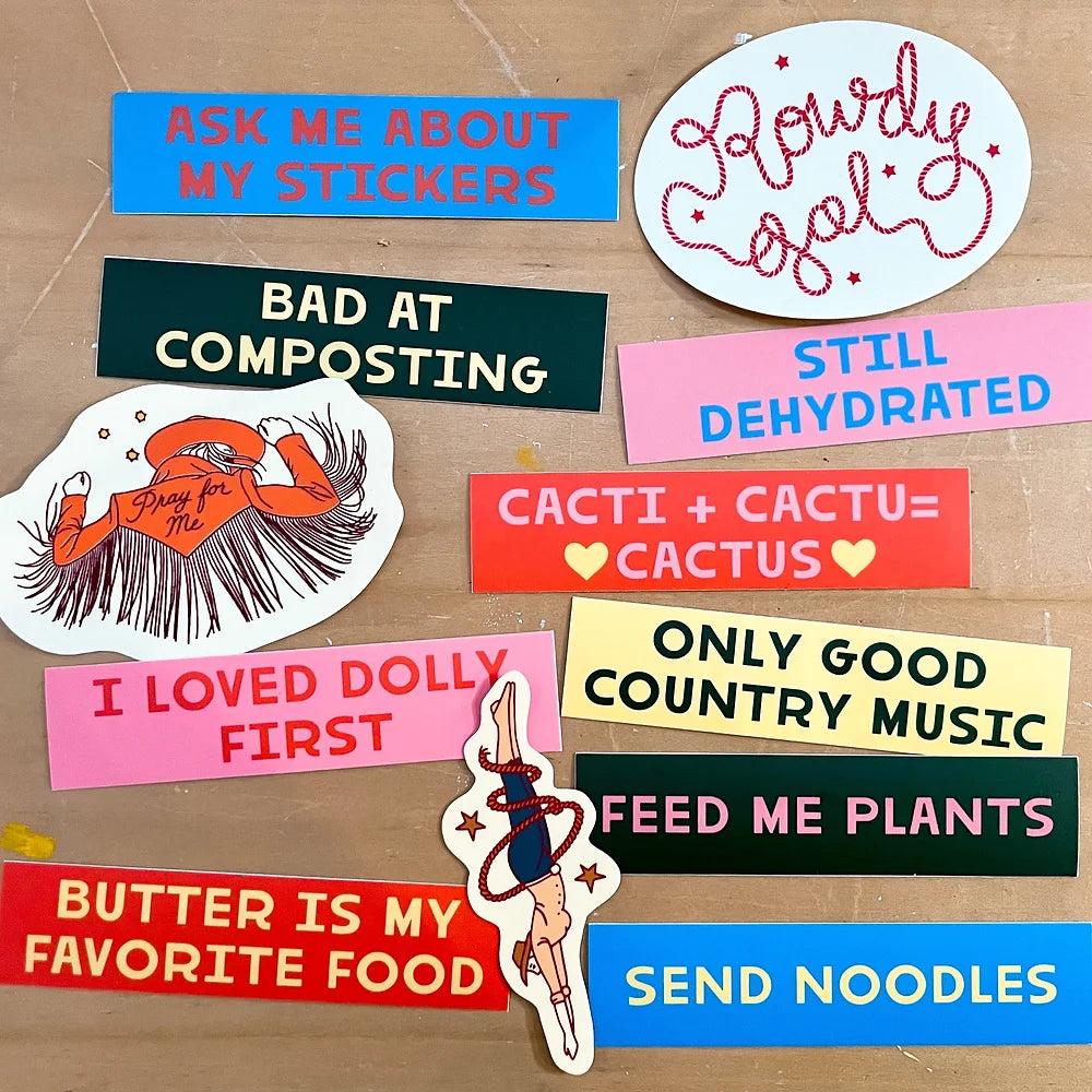 Composting Program Sticker Bad at Composting Sticker - Caroline Clark Design – Long Lost Studio by ...