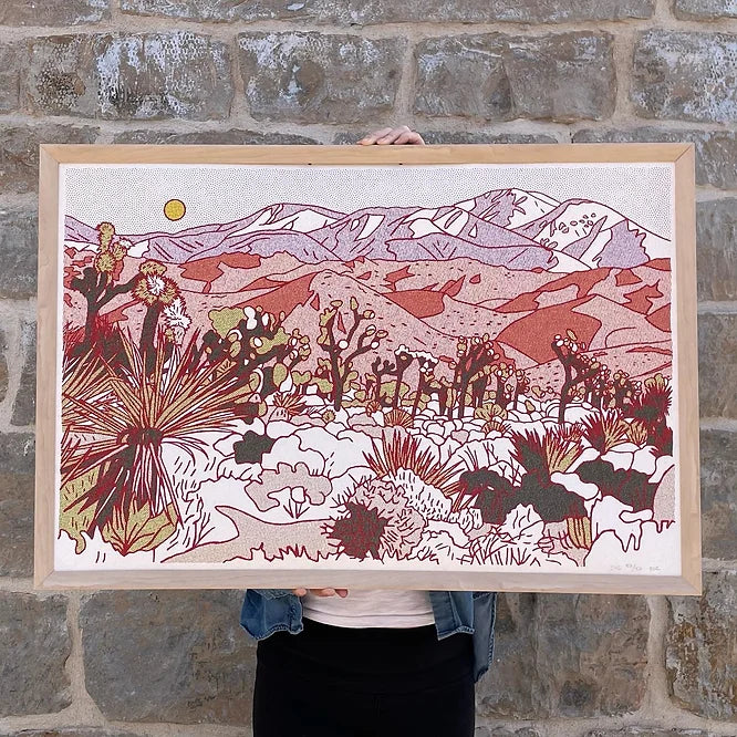 Purple Mountain Landscape Art Print